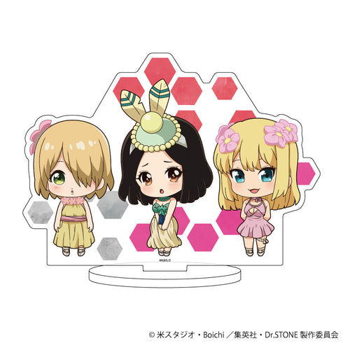 『Dr.STONE』キャラアクリルフィギュア 25/銀狼&アマリリス&コハク(ミニキャライラスト)